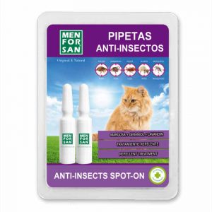 Pipeta Anti-insectos con Margosa, Geraniol y Lavandino para gatos